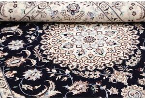 Tappeto Nain 6la Medaglione Floreale Avorio Blu Scuro 124x182 Cm