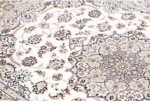 Tappeto Nain 6la Medaglione Floreale Avorio Blu Scuro 126x197 Cm