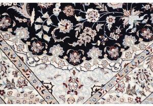 Tappeto Nain 6la Medaglione Floreale Blu Notte Avorio 132x207 Cm