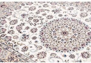Tappeto Nain 6la Medaglione Floreale Avorio Blu Chiaro 124x187 Cm