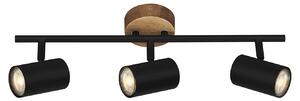 Spot Vintage Muritz Metallo Nero 3 Luci Gu10