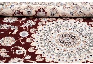 Tappeto Nain 6la Medaglione Floreale Bordeaux Avorio 160x240 Cm