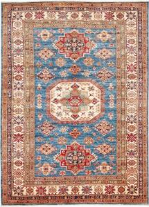 Tappeto Kazak Fine Stilizzato Blu Avorio 172x240 Cm
