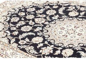 Tappeto Nain 9la Medaglione Floreale Blu Scuro Avorio 98x150 Cm