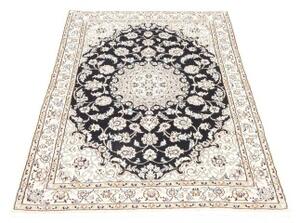 Tappeto Nain 9la Medaglione Floreale Blu Scuro Avorio 98x150 Cm