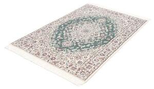 Tappeto Nain 9la Medaglione Floreale Verde Petrolio Beige 102x150 Cm