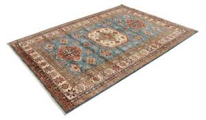 Tappeto Kazak Fine Stilizzato Blu Avorio 172x240 Cm