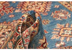 Tappeto Kazak Fine Stilizzato Blu Rosso Mattone 170x240 Cm