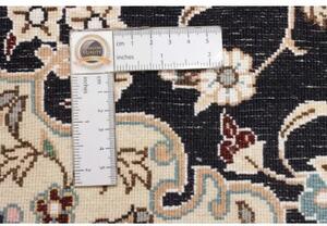 Tappeto Nain 9la Medaglione Floreale Blu Scuro Avorio 81x119 Cm