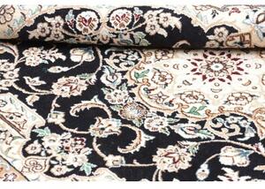 Tappeto Nain 9la Medaglione Floreale Blu Scuro Avorio 102x154 Cm