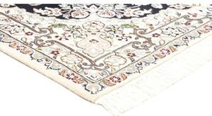 Tappeto Nain 9la Medaglione Floreale Blu Scuro Avorio 102x154 Cm