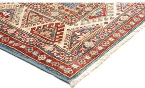 Tappeto Kazak Fine Stilizzato Blu Rosso Mattone 170x240 Cm