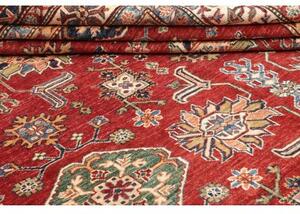 Tappeto Kazak Fine Stilizzato Rosso Mattone Beige 242x318 Cm