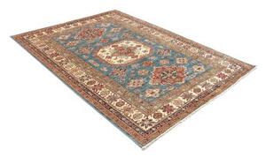 Tappeto Kazak Fine Stilizzato Blu Avorio 172x240 Cm