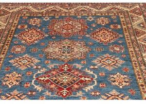 Tappeto Kazak Fine Stilizzato Blu Rosso Mattone 170x240 Cm