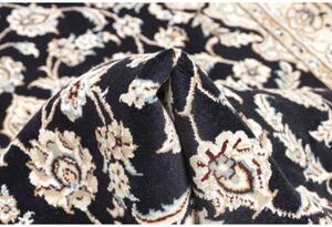 Tappeto Nain 9la Medaglione Floreale Blu Scuro Avorio 98x150 Cm