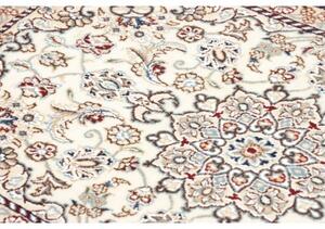 Tappeto Nain 9la Medaglione Floreale Avorio Blu 60x98 Cm