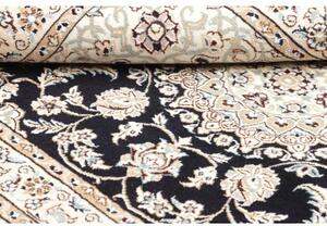 Tappeto Nain 9la Medaglione Floreale Blu Scuro Avorio 98x150 Cm