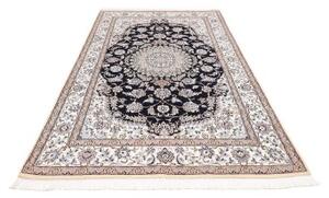 Tappeto Nain 9la Medaglione Floreale Blu Scuro Avorio 160x261 Cm
