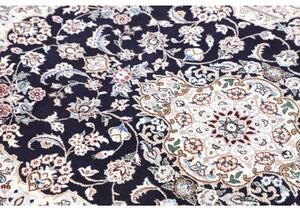 Tappeto Nain 9la Medaglione Floreale Blu Scuro Beige 101x155 Cm