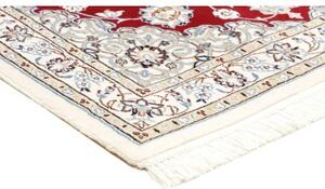 Tappeto Nain 9la Medaglione Floreale Rosso Avorio 100x151 Cm