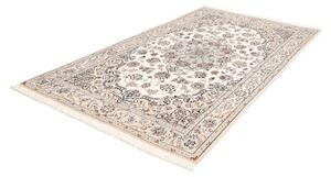 Tappeto Nain 9la Medaglione Floreale Avorio Blu Azzurro 153x253 Cm