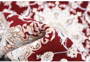 Tappeto Nain 9la Medaglione Floreale Rosso Bordeaux Avorio 101x162 Cm