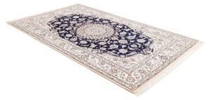 Tappeto Nain 9la Medaglione Floreale Blu Notte Avorio 156x253 Cm