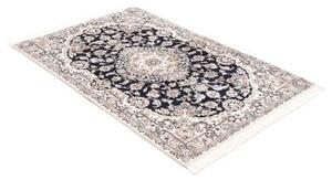 Tappeto Nain 9la Medaglione Floreale Blu Scuro Avorio 101x157 Cm