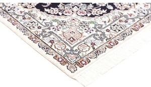 Tappeto Nain 9la Medaglione Floreale Blu Scuro Avorio 103x154 Cm