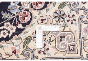 Tappeto Nain 9la Medaglione Floreale Blu Scuro Beige 101x155 Cm