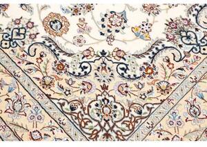 Tappeto Nain 9la Medaglione Floreale Avorio Blu Azzurro 153x253 Cm