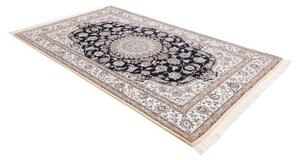 Tappeto Nain 9la Medaglione Floreale Blu Scuro Avorio 160x261 Cm