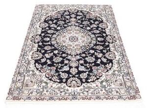Tappeto Nain 9la Medaglione Floreale Blu Scuro Beige 101x155 Cm