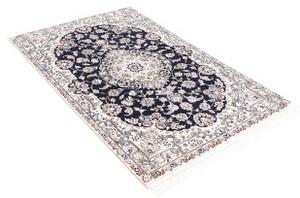 Tappeto Nain 9la Medaglione Floreale Blu Scuro Beige 101x155 Cm