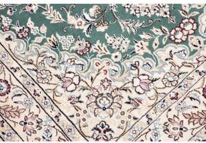 Tappeto Nain 9la Medaglione Floreale Verde Petrolio Beige 102x150 Cm