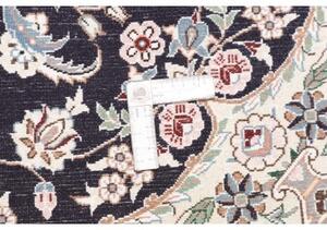 Tappeto Nain 9la Medaglione Floreale Blu Scuro Avorio 103x154 Cm