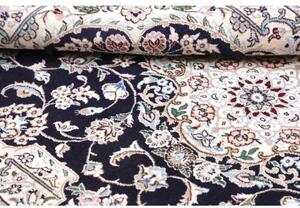 Tappeto Nain 9la Medaglione Floreale Blu Scuro Beige 101x155 Cm