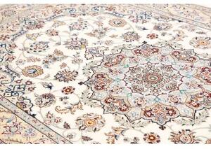 Tappeto Nain 9la Medaglione Floreale Avorio Blu Azzurro 153x253 Cm