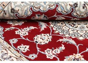 Tappeto Nain 9la Medaglione Floreale Rosso Avorio 100x151 Cm