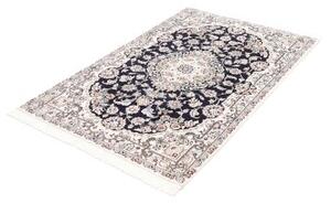 Tappeto Nain 9la Medaglione Floreale Blu Scuro Avorio 101x157 Cm