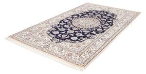 Tappeto Nain 9la Medaglione Floreale Blu Notte Avorio 156x253 Cm