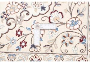 Tappeto Nain 9la Medaglione Floreale Avorio Blu Azzurro 153x253 Cm