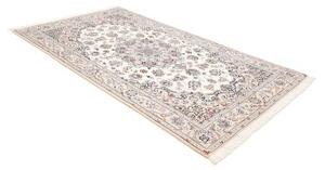Tappeto Nain 9la Medaglione Floreale Avorio Blu Azzurro 153x253 Cm