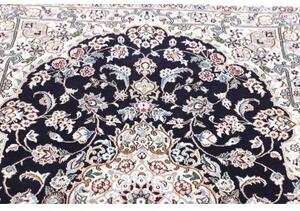 Tappeto Nain 9la Medaglione Floreale Blu Scuro Beige 101x155 Cm