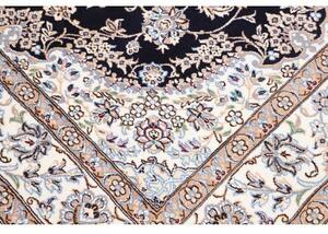 Tappeto Nain 9la Medaglione Floreale Blu Scuro Avorio 160x261 Cm
