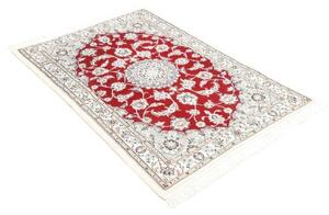 Tappeto Nain 9la Medaglione Floreale Rosso Avorio 101x150 Cm