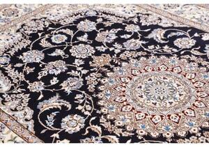 Tappeto Nain 9la Medaglione Floreale Blu Scuro Avorio 157x248 Cm