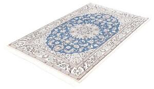 Tappeto Nain 9la Medaglione Floreale Blu Avorio 104x155 Cm