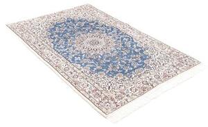 Tappeto Nain 9la Medaglione Floreale Blu Avorio 103x156 Cm